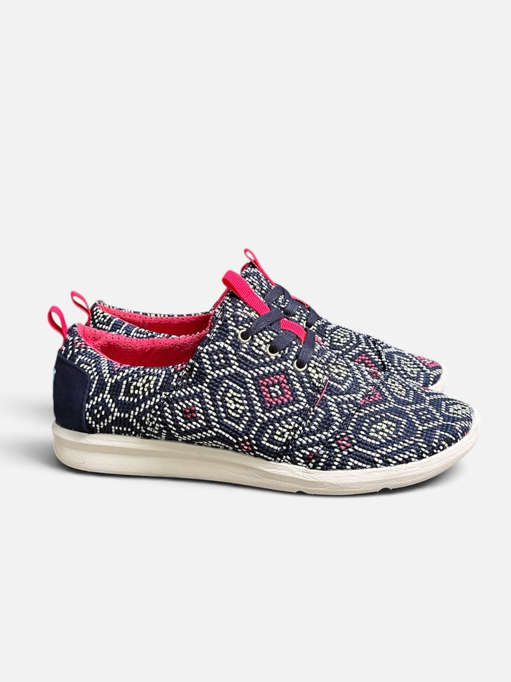 TOMS Del Rey Sneakers in Navy Multi Woven Women’s Size 8